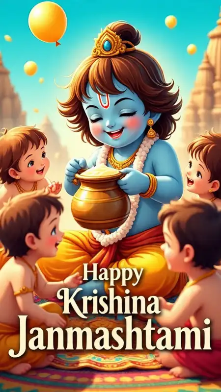 Happy Krishna Janmashtami 2025 Images With Quotes - Free Janmashtami 2025 Download