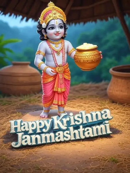 Happy Krishna Janmashtami 2025 Quotes In Hindi - Free Janmashtami 2025 Download