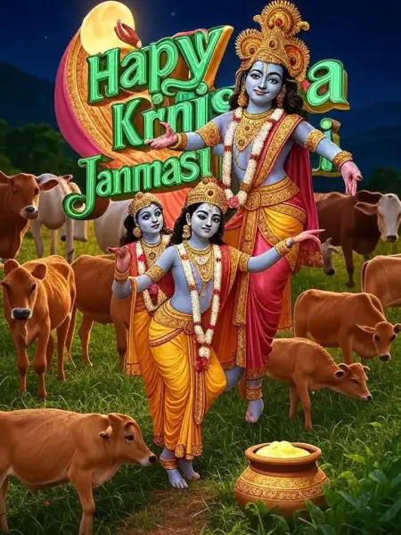 Happy Krishna Janmashtami 2025 Shayari In Hindi - Free Janmashtami 2025 Download