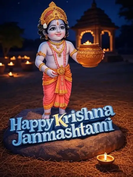Happy Krishna Janmashtami 2025 Whatsapp Dp Images - Free Janmashtami 2025 Download