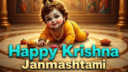 Happy Krishna Janmashtami 2025 Wishes With Name - Free Janmashtami 2025 Download