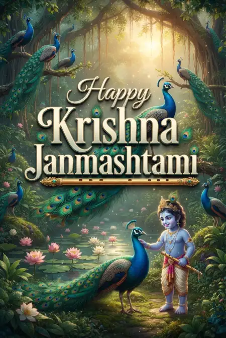 Happy Krishna Janmashtami 2026 Background Images - Free Background Download