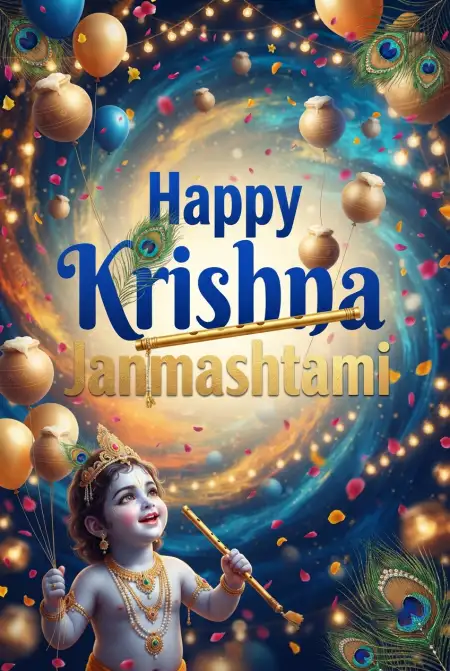 Free Happy Krishna Janmashtami 2026 Bal Krishna Images Background Image Download