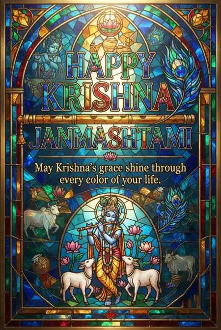 Free Happy Krishna Janmashtami 2026 Bal Krishna Instagram Post Background Image Download