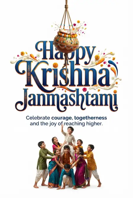 Free Happy Krishna Janmashtami 2026 Corporate Wishes Background Image Download