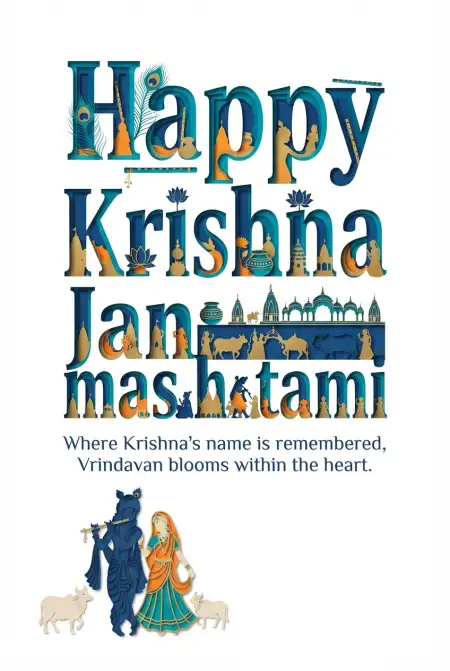 Free Happy Krishna Janmashtami 2026 Facebook Status Background Image Download