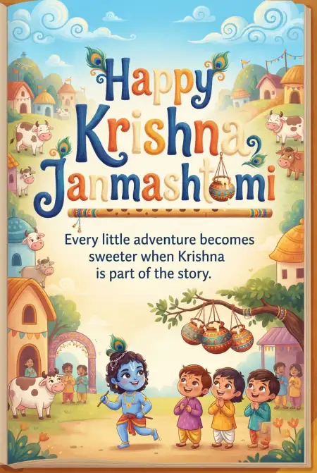 Free Happy Krishna Janmashtami 2026 Facebook Story Background Image Download