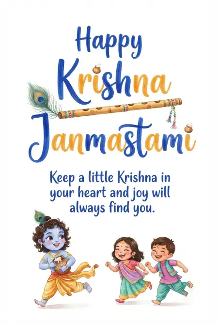 Free Happy Krishna Janmashtami 2026 Images With Quotes Background Image Download