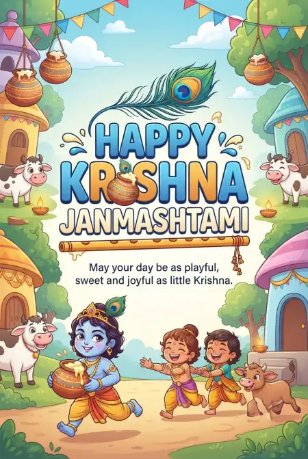 Free Happy Krishna Janmashtami 2026 Instagram Story Images Background Image Download
