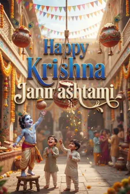 Free Happy Krishna Janmashtami 2026 Mathura Krishna Images Background Image Download