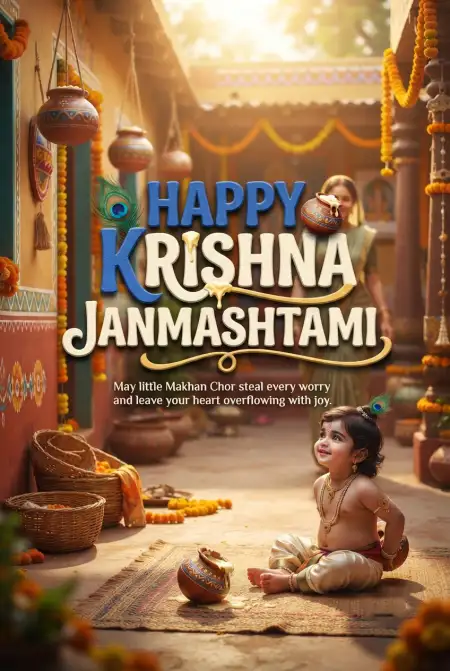 Free Happy Krishna Janmashtami 2026 New Images Background Image Download