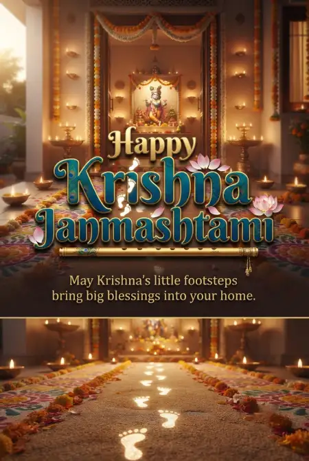 Free Happy Krishna Janmashtami 2026 Premium Greeting Images Background Image Download