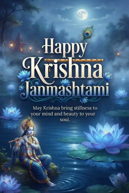 Free Happy Krishna Janmashtami 2026 Shareable Greeting Images Background Image Download