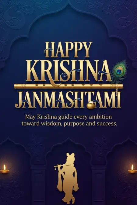 Free Happy Krishna Janmashtami 2026 Status Background Image Download
