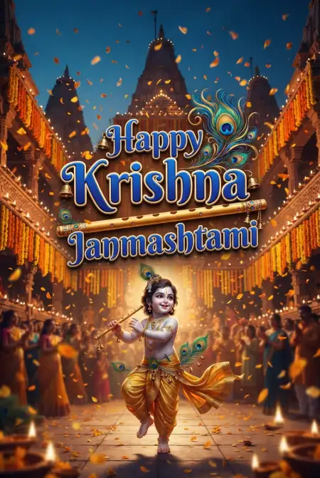 Free Happy Krishna Janmashtami 2026 Wallpapers Background Image Download