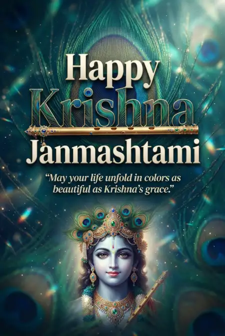 Free Happy Krishna Janmashtami 2026 Wishes For Business Background Image Download