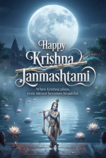 Free Happy Krishna Janmashtami 2026 Wishes For Employees Background Image Download