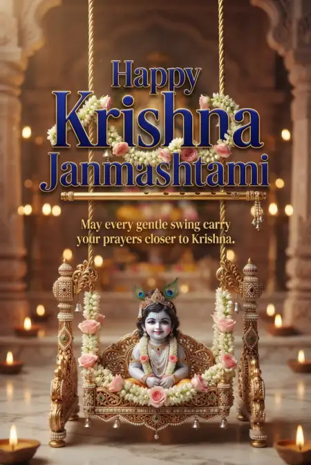 Free Happy Krishna Janmashtami 2026 Wishes For Everyone Background Image Download