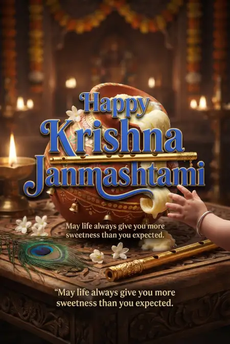 happy krishna janmashtami 2026 wishes with images