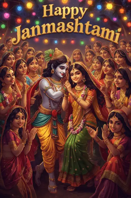 Happy Krishna Janmashtami Greeting Card Template - Free Template Download