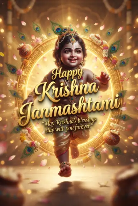 Happy Krishna Janmashtami Greetings And Wishes - Free Happy Krishna Janmashtami Greetings Download