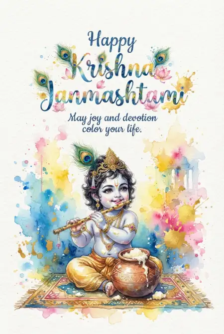 Happy Krishna Janmashtami Greetings For A Blessed Life - Free Happy Krishna Janmashtami Greetings Download