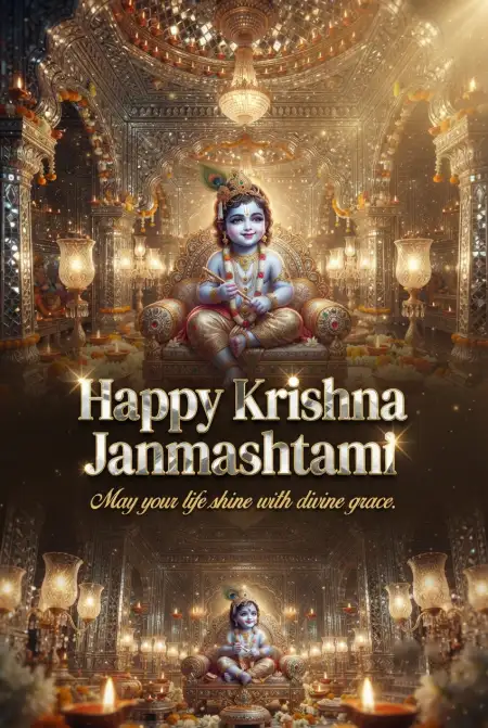 Happy Krishna Janmashtami Greetings For Loved Ones And Devotees - Free Happy Krishna Janmashtami Greetings Download