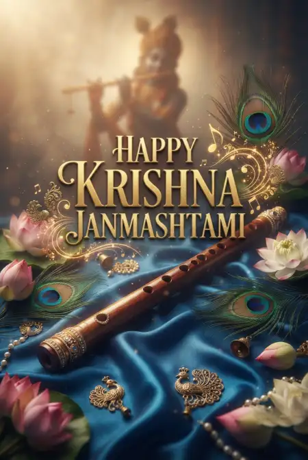 Happy Krishna Janmashtami Greetings With Blessings - Free Happy Krishna Janmashtami Greetings Download