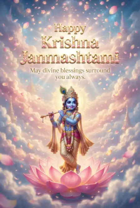 Happy Krishna Janmashtami Greetings With Devotional Messages - Free Happy Krishna Janmashtami Greetings Download