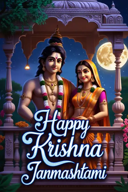 Happy Krishna Janmashtami Radha Krishna Photo HD - Free Photo Download