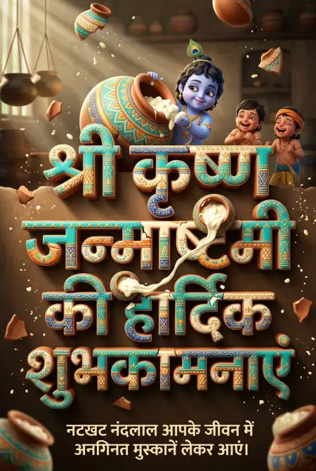 Free Happy Krishna Janmashtami Wishes In Hindi Images Image Download