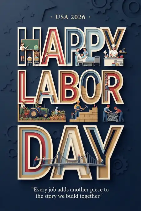 Happy Labor Day Usa 2026 Pinterest Post Design - Free Happy Labor Day Usa 2026 Download