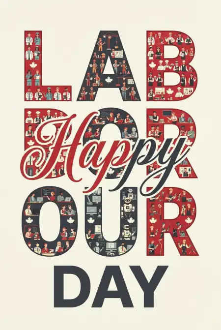 Happy Labour Day Canada 2026 Red And White Images - Free Happy Labour Day Canada 2026 Download