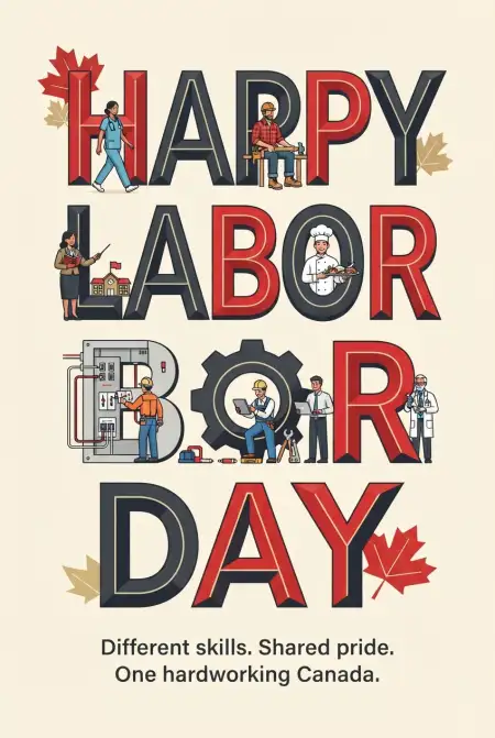 Happy Labour Day Canada September 7 2026 Social Media Images - Free Happy Labour Day Canada 2026 Download