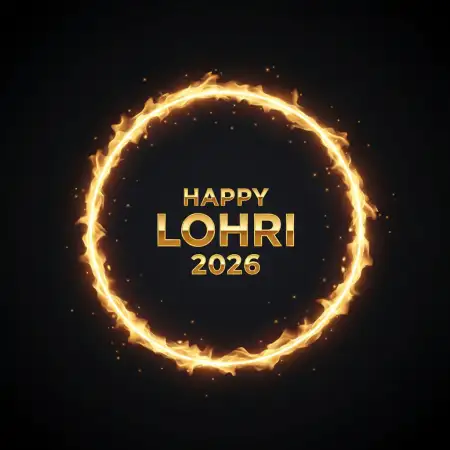 Free Happy Lohri 2026 Shayari With Image Background Download
