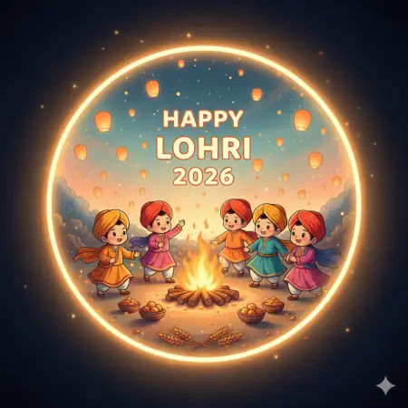 Happy Lohri 2026 Wishes In Hindi - Free Happy Lohri 2026 Wishes Download