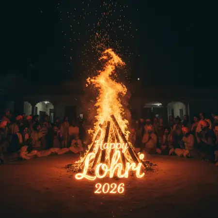 Free Happy Lohri Quotes 2026 Background Download