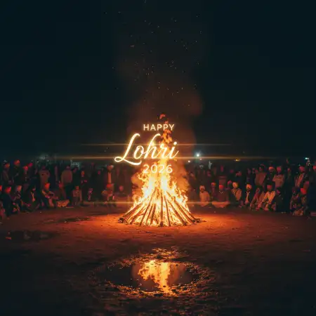 Free Happy Lohri Status 2026 Background Download