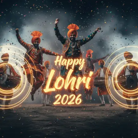 Free Happy Lohri Vertical Image 2026 Background Download