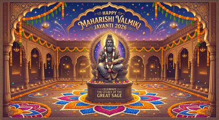 happy maharishi valmiki jayanti 2026 banner - Happy Maharishi Valmiki Jayanti 2026