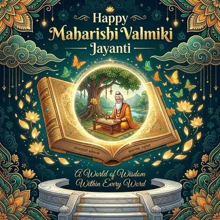 happy maharishi valmiki jayanti 2026 poster - Happy Maharishi Valmiki Jayanti 2026