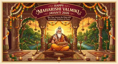 happy maharishi valmiki jayanti 2026 wallpaper - Happy Maharishi Valmiki Jayanti 2026