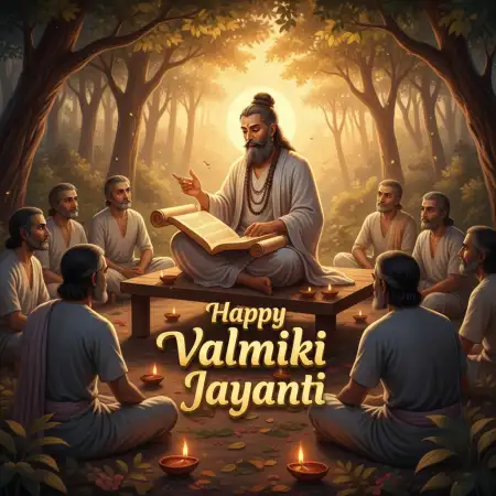 Happy Maharishi Valmiki Jayanti Banner Design Photoshop - Free Banner Download