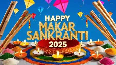 Happy Makar Sankranti 2025 With Festive Food Platter Photos - Free Photo Download