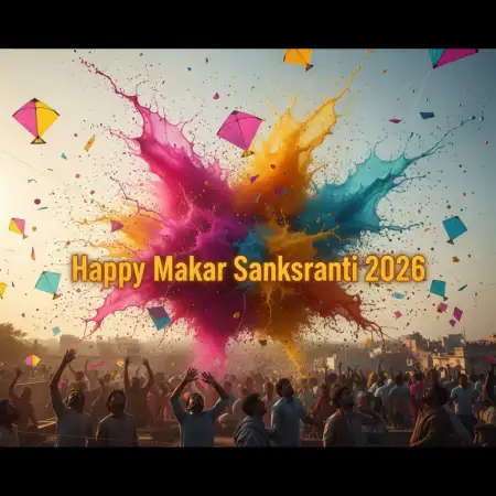 Free Happy Makar Sankranti 2026 Colorful Banner Design Hd Background Download