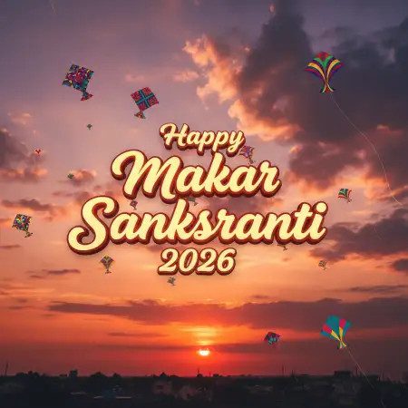 Happy Makar Sankranti 2026 Greeting Card - Free Greeting Card Download
