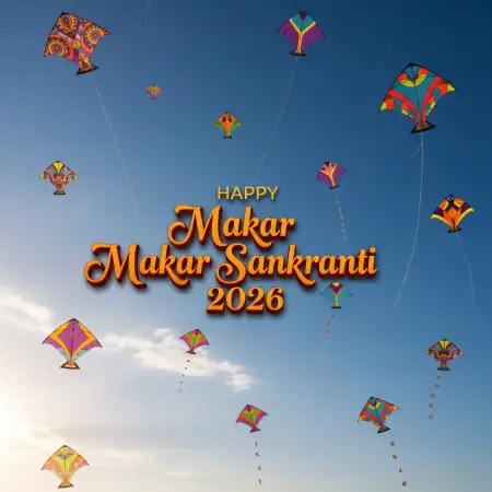 Free Happy Makar Sankranti 2026 Kite Flying Images Background Download