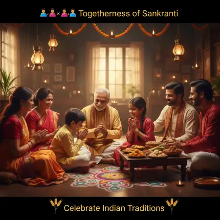 Free Happy Makar Sankranti 2026 Village Background Background Download