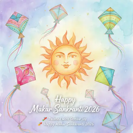 Free Happy Makar Sankranti 2026 Wishes Banner Design Background Download