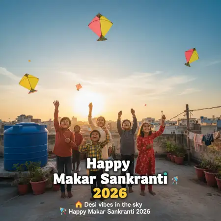 Free Happy Makar Sankranti 2026 Wishes Harvest Festival Theme Background Download